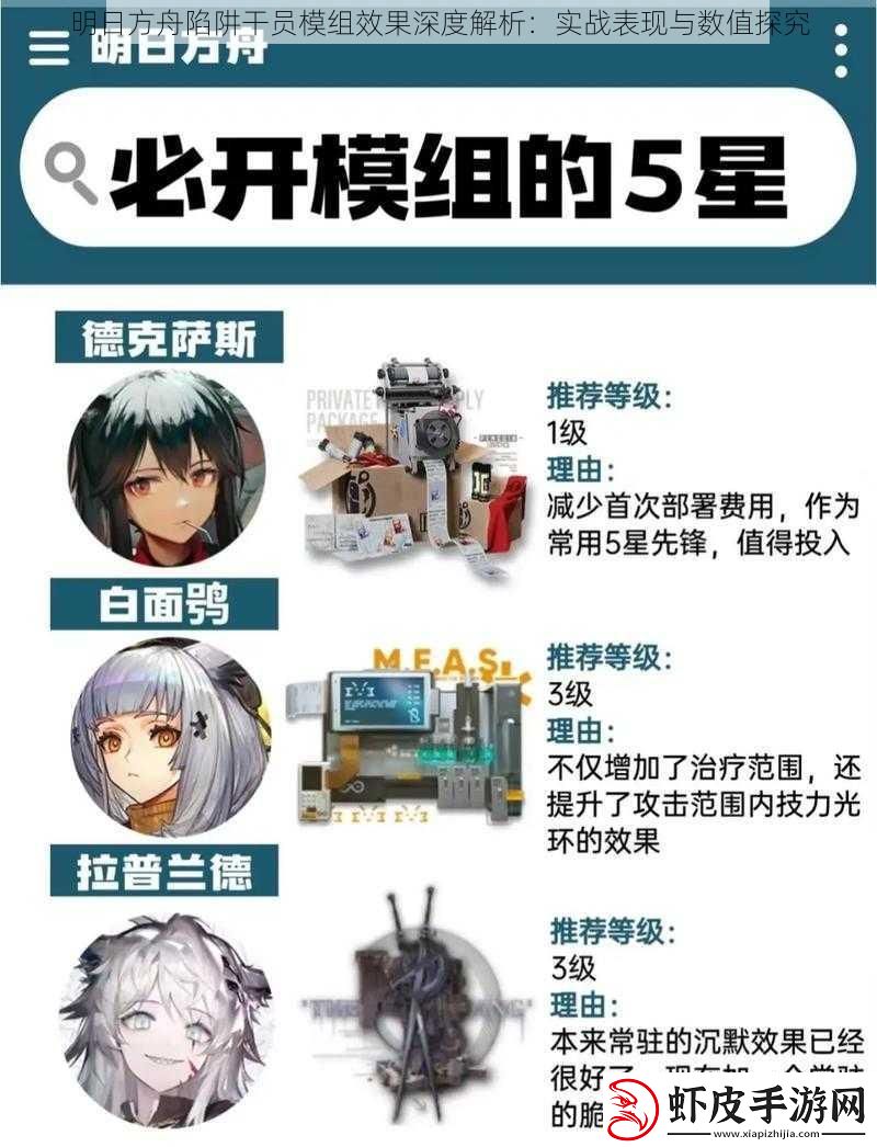 明日方舟陷阱干员模组效果深度解析