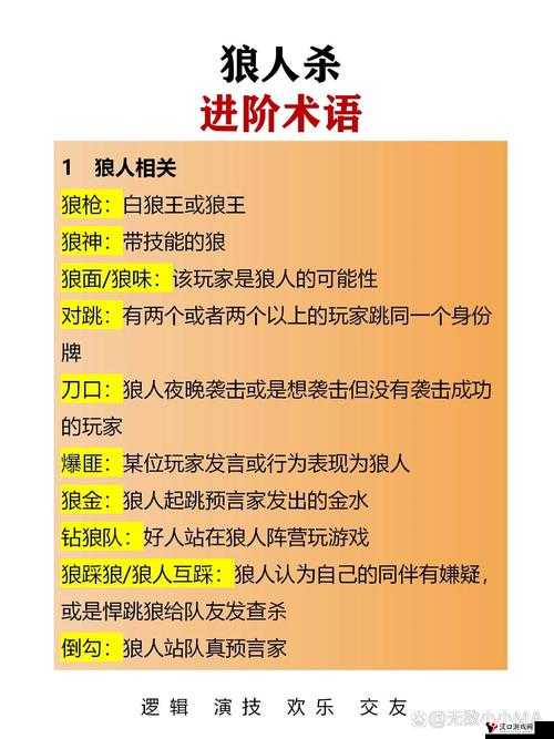 天天狼人杀术语都是什么意思,天天狼人杀术语大全