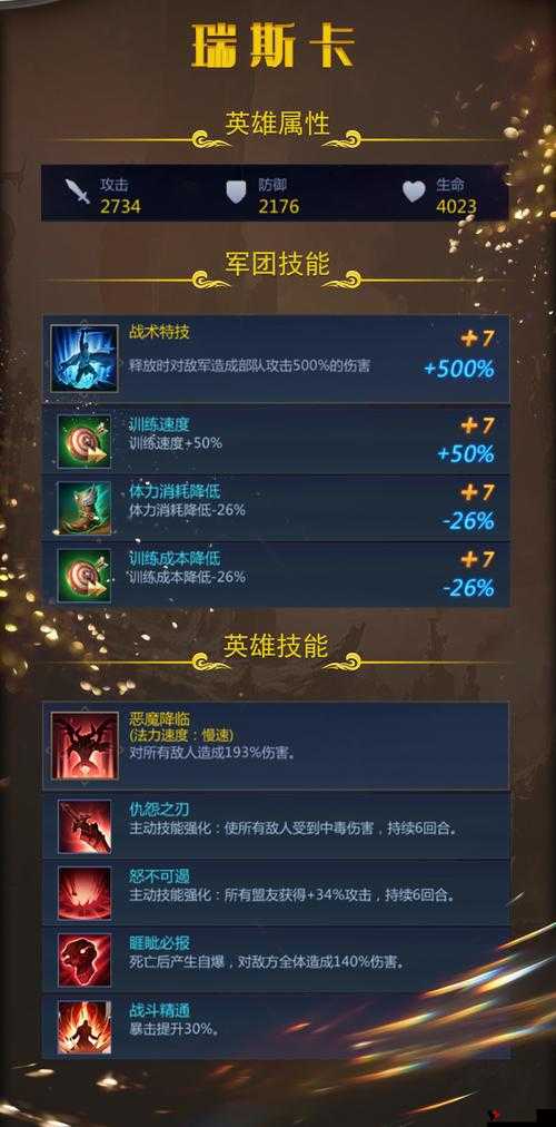 英雄无敌手游瑞斯卡好用吗?瑞斯卡法术技能介绍
