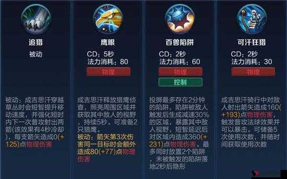 王者荣耀成吉思汗召唤师技能详解与资源管理