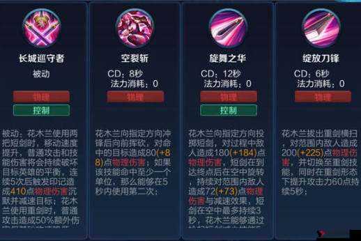 王者荣耀花木兰,召唤师技能与技能选择的深度解析
