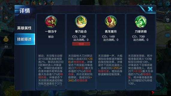 乱世王者关羽怎么样?乱世王者关羽技能属性图鉴