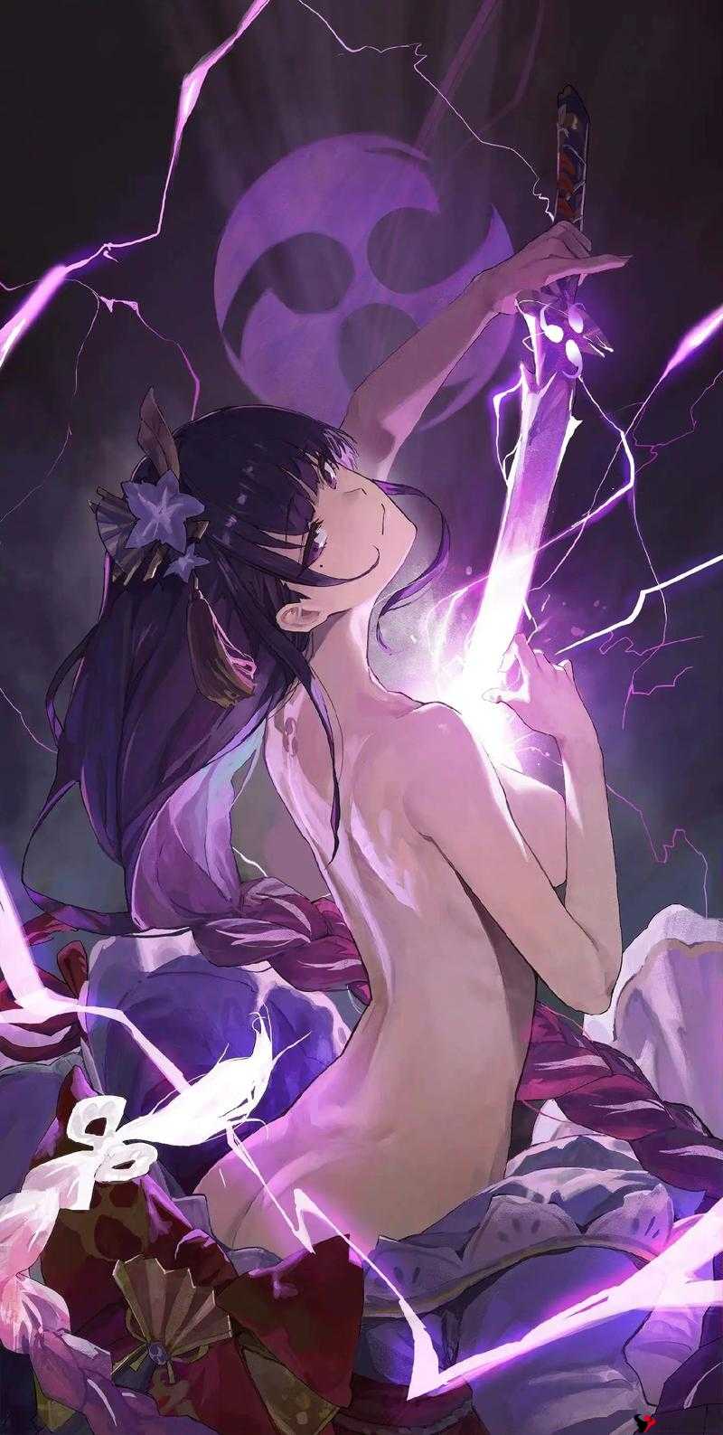 原神雷电将军开襟乳液狂飙:她的力量与情感的交织