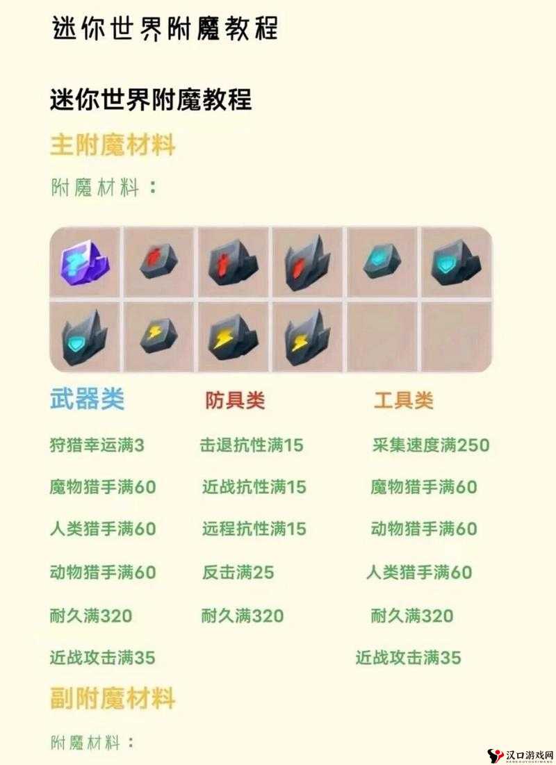 迷你世界属性耐久附魔效果与无限耐久探讨