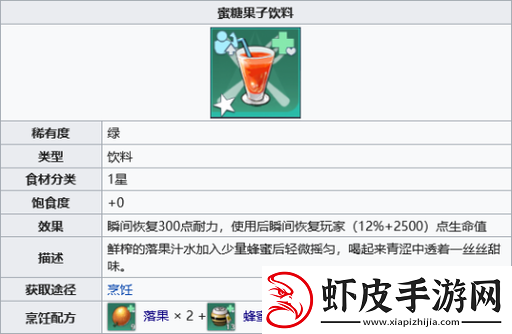 幻塔蜜糖果子饮料制作大揭秘