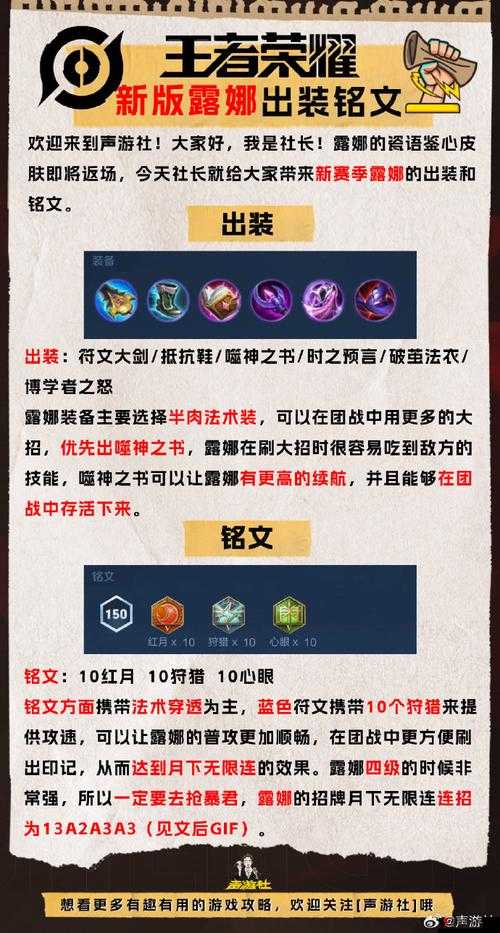 王者荣耀露娜火焰山技巧与出装详解