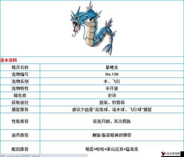 口袋妖怪复刻,暴鲤龙种族值深度解析