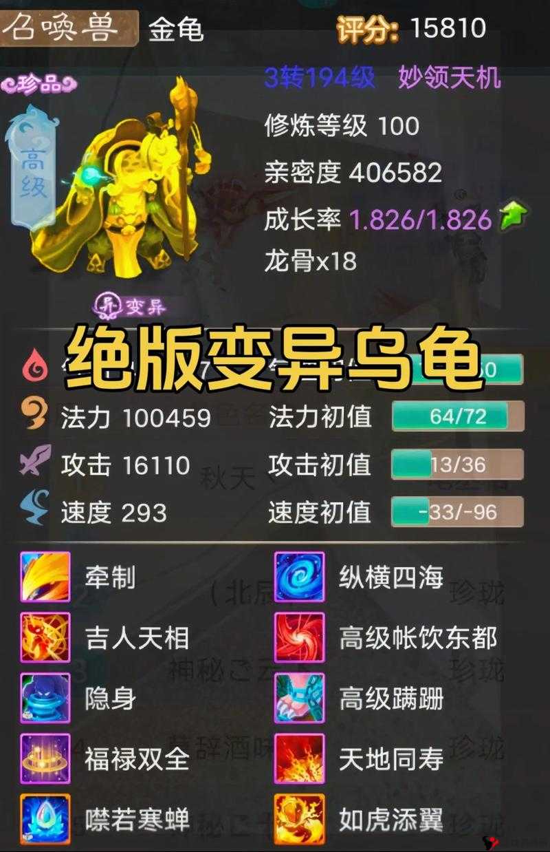 大话西游手游龟丞相卡深度解析,属性强大,获取方式多样