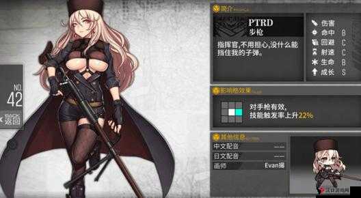 少女前线PTRD,揭秘建造公式与属性立绘