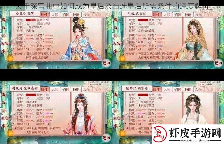 关于深宫曲中如何成为皇后及当选皇后所需条件的深度解析