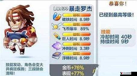 天天酷跑暴走罗杰多人对战怎么样?暴走罗杰属性实测