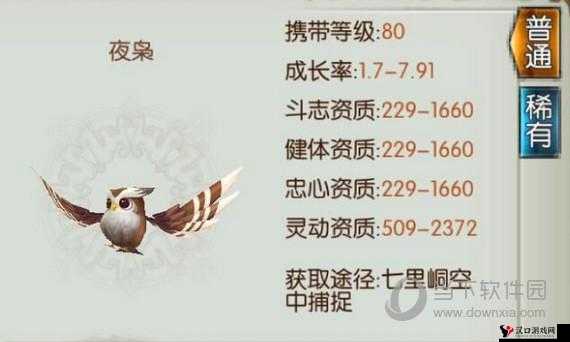 诛仙手游稀有夜枭刷新时间与捕捉攻略