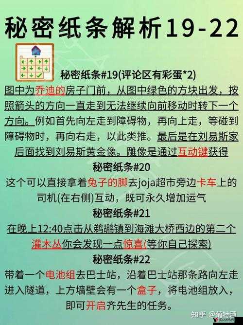 揭秘《星露谷物语》秘密纸条22的完成攻略:深入探索与详尽解析
