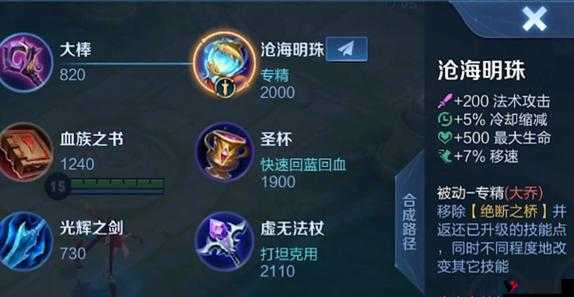《王者荣耀》大乔专精装深度解析:装备搭配与实战效果探讨