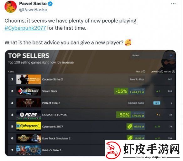 赛博朋克2077设计师征求入坑建议