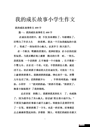 XXXXXL:我的成长故事