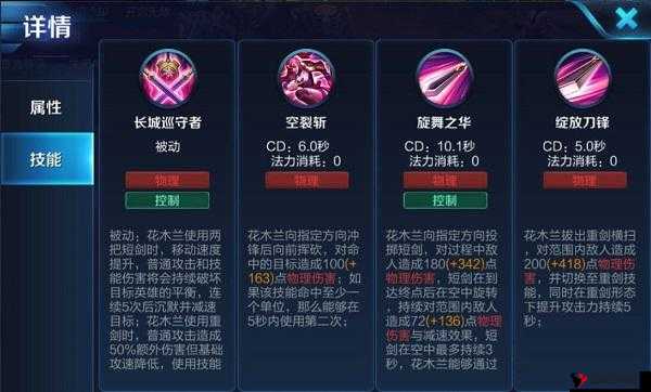 王者荣耀花木兰怎么样?英雄技能属性图鉴一览
