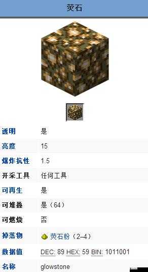 我的世界萤石苦力怕图鉴与属性详解