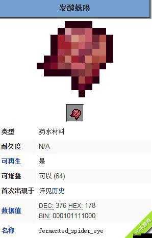 我的世界发酵蛛眼，用途与制作方法详解