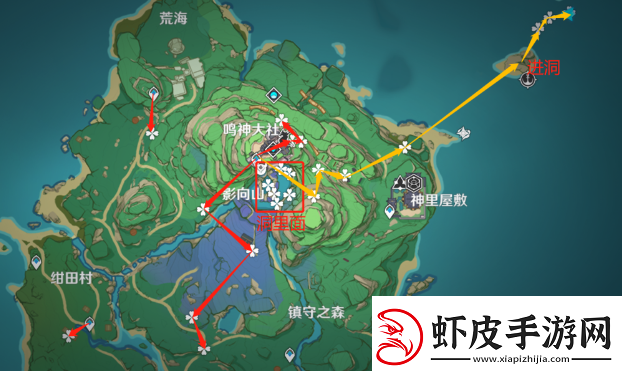 原神5.0鬼兜虫采集路线