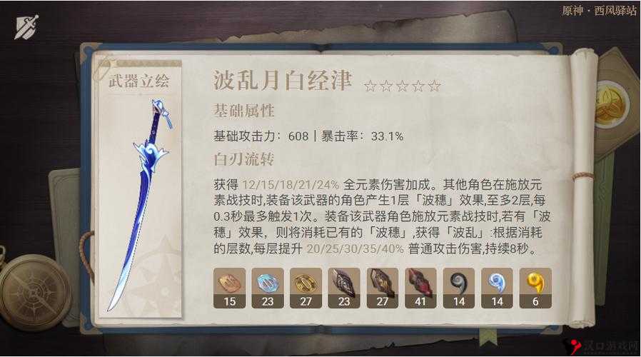 原神波乱月白经津怎么样?原神波乱月白经津武器一览及未来玩法革命预测