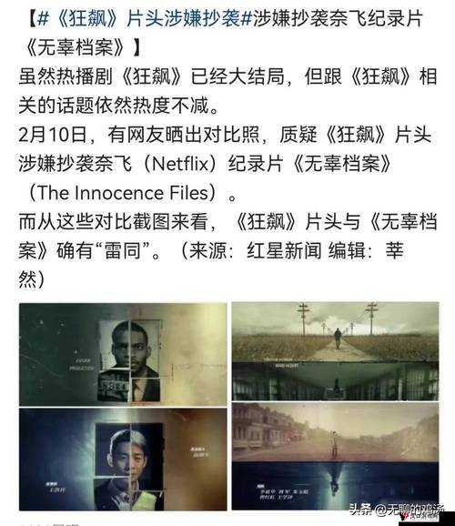 狂飙片头被指抄袭深度解析,事件始末与版权争议探讨