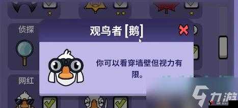 鹅鸭杀观鸟者,透视墙壁的正义之眼