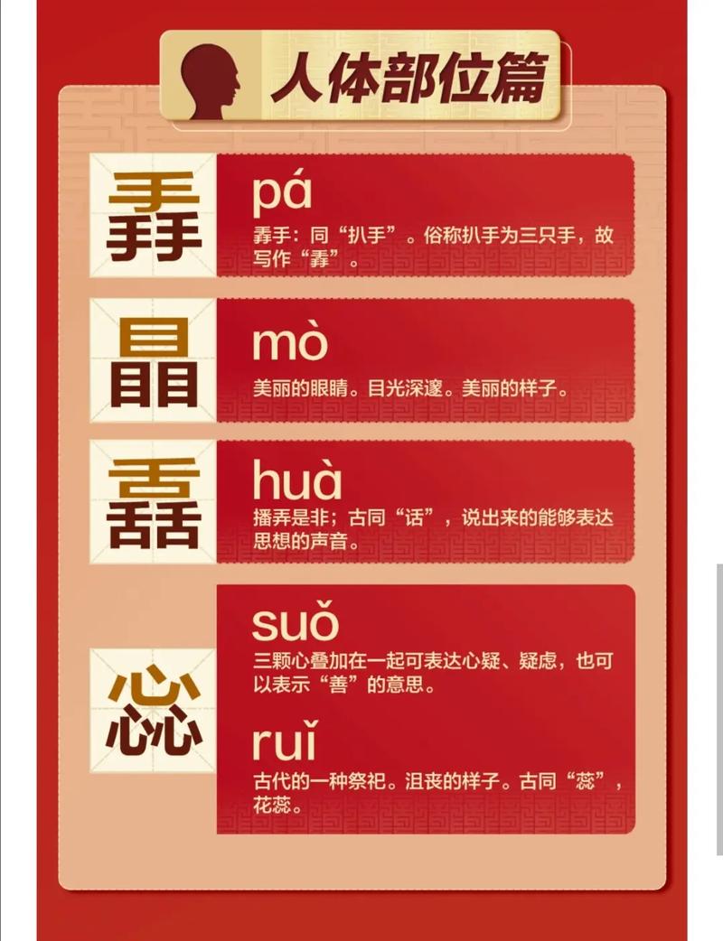 扌喿辶畐的三个特点