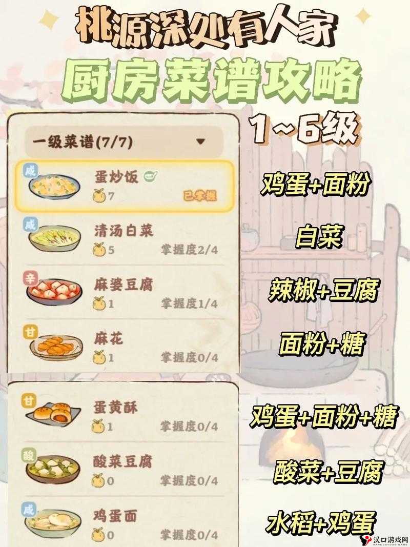 桃源深处有人家菜谱解锁全攻略与价值最大化