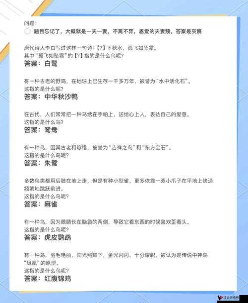 桃源深处有人家倦鸟汀,解锁鸟类探险之旅