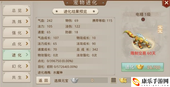 问道宠物进化表